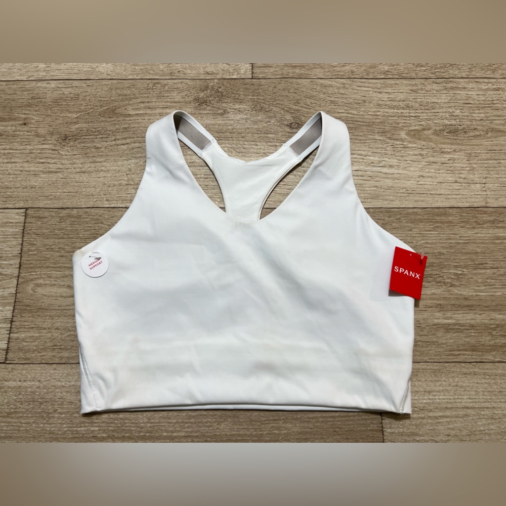 SPANX White Racerback Sports Bra